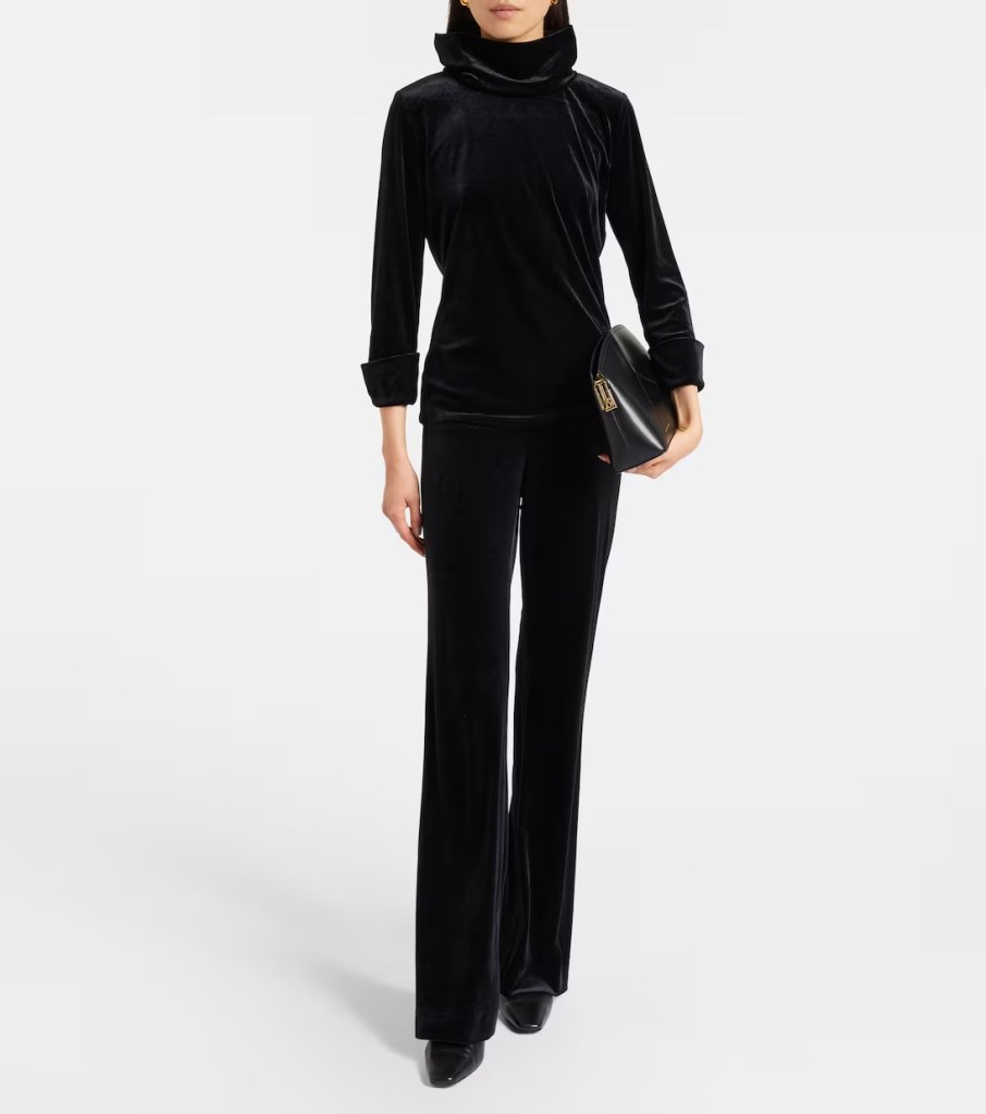 Dorothee Schumacher Soft Elegance High-rise Velvet Flared Pants