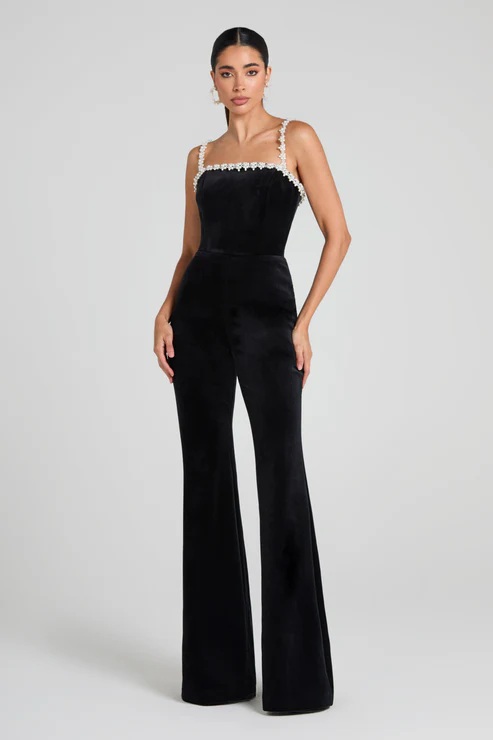 Nadine Merabi Cara Black Jumpsuit