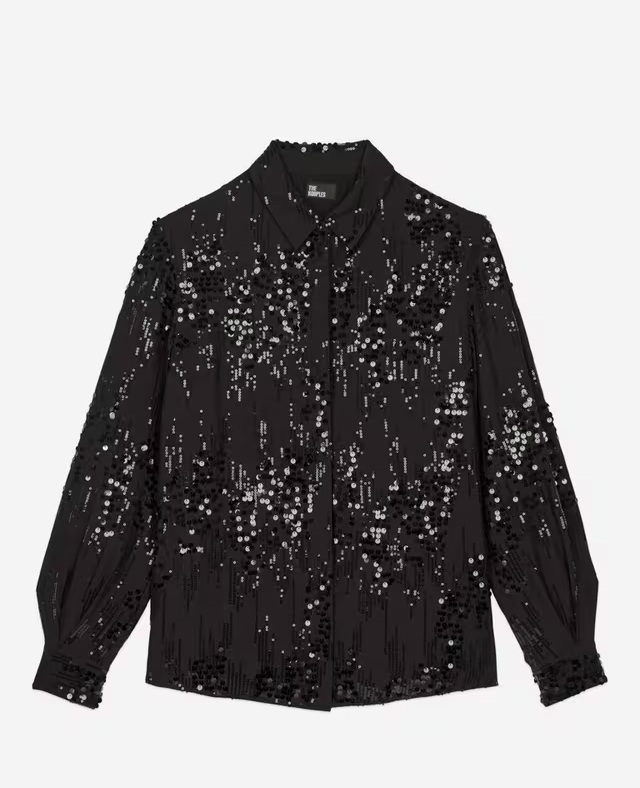 The Kooples Black Sequined Shirt