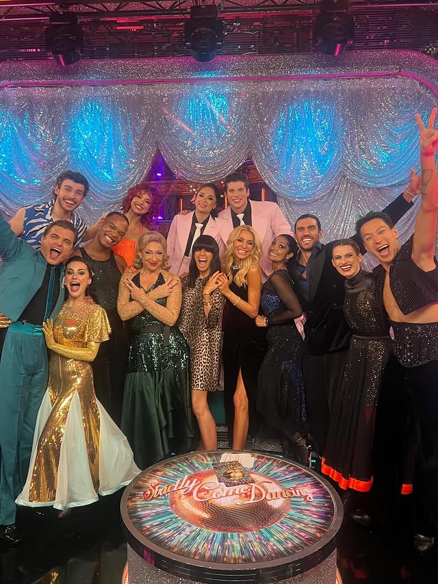 where to get all Claudia Winkleman Strictly Come Dancing outfits leopard print mini dress what is Claudia wearing 23 November 2025 photo Tess Daly