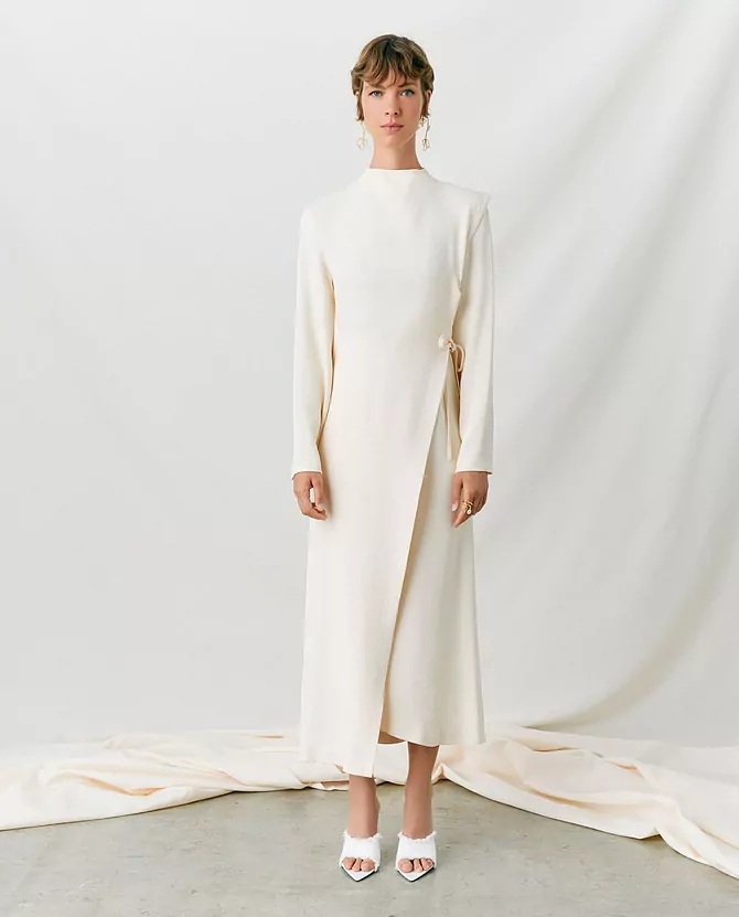 Maksu Wrap Dress With Asymmetrical Hem