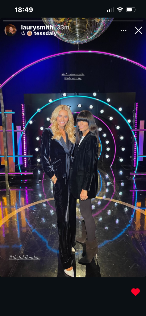where to get all Tess Daly It Iakes Two ourfits navy velvet blazer and trousers what is Tess wearing 9 Decmber 2025 Photo Tess Daly