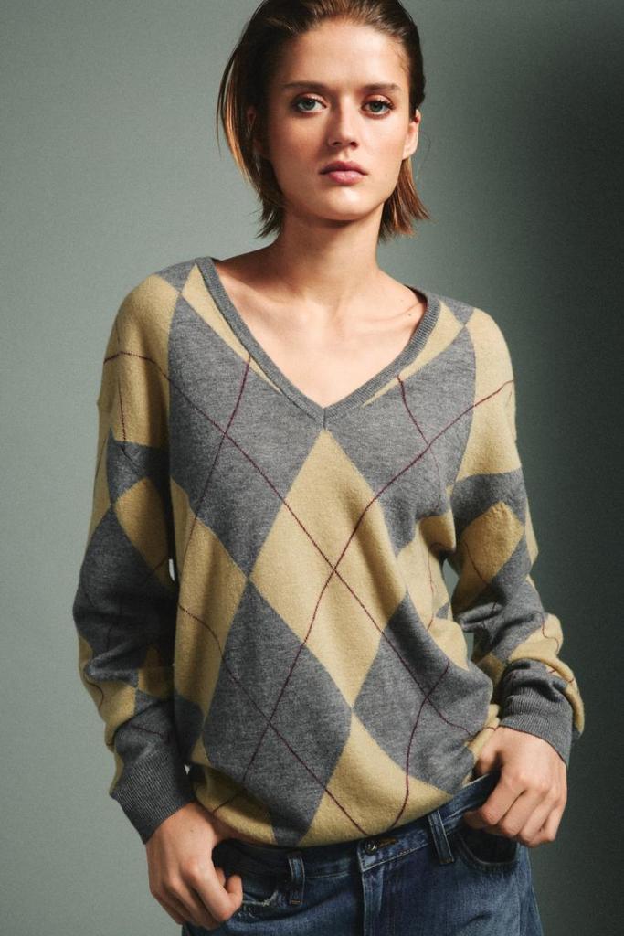 Zara Wool Diamond Jumper