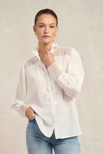 Holland Cooper Featherton Lace Shirt v2