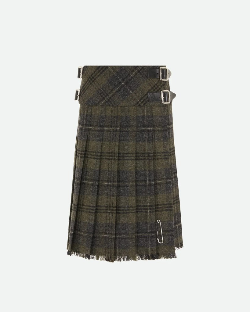 Le Kilt Midi Kilt Heath Charcoal