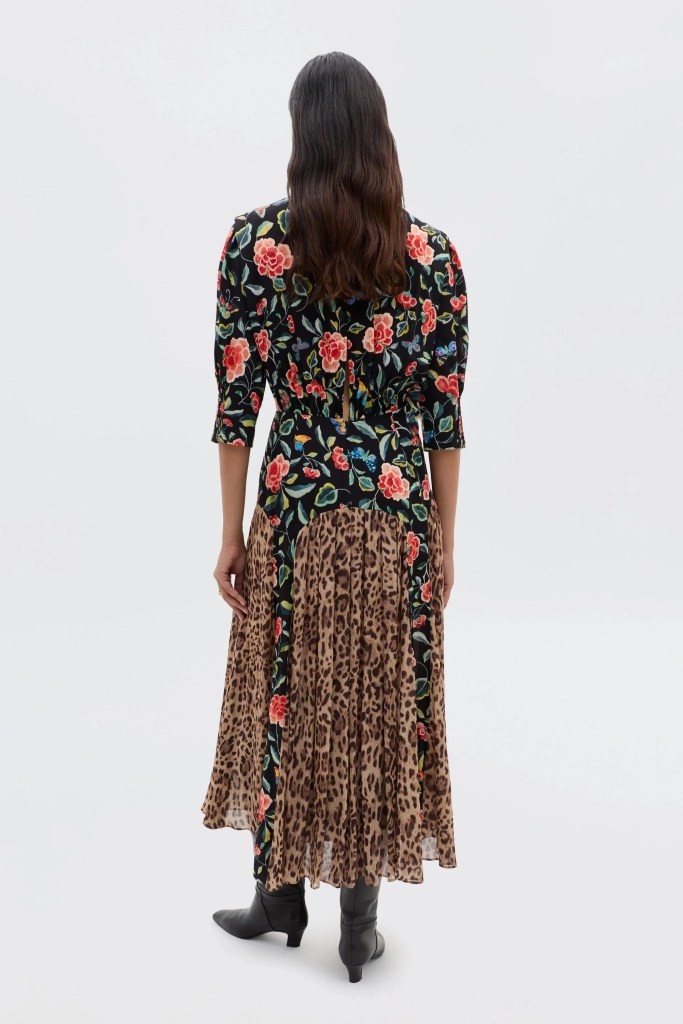 RIXO Meg Midi Dress back view