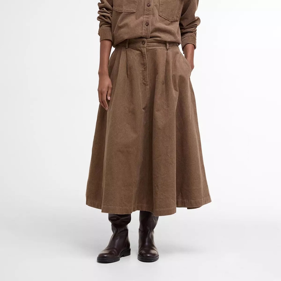 Barbour Yasmin Cord Midi Skirt