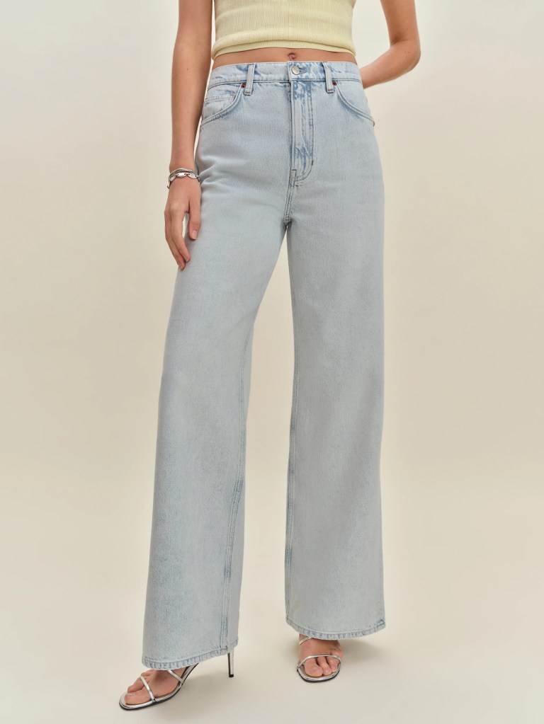 Reformation  Cary High Rise Slouchy Wide Leg Jeans