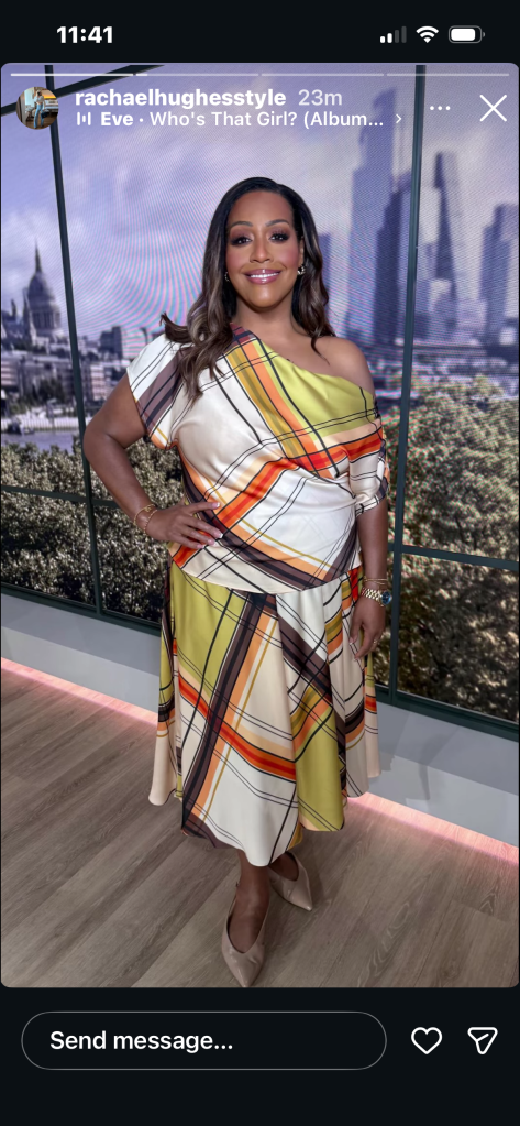 where to get all Alison Hammond This Morning outfits green check top and skirt co ord what is Alison wearing 13 March 2026 Photo Mikey Phillips