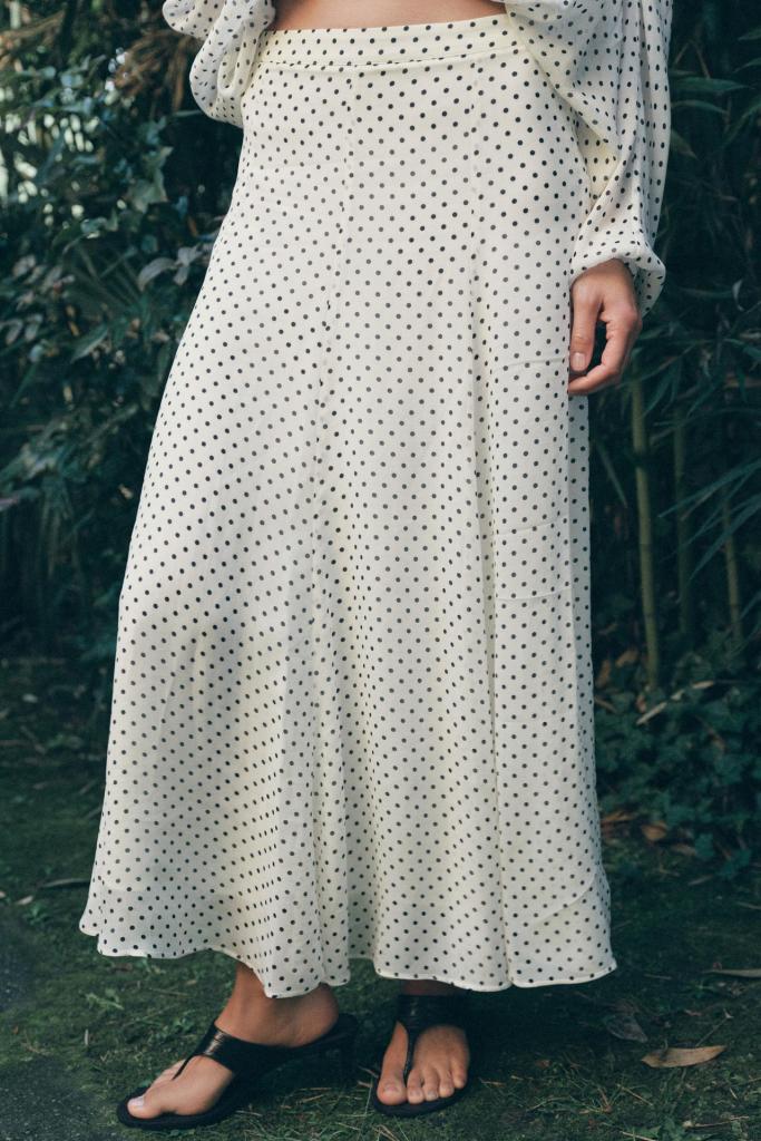 Zara ZW Collection Dot Midi Skirt
