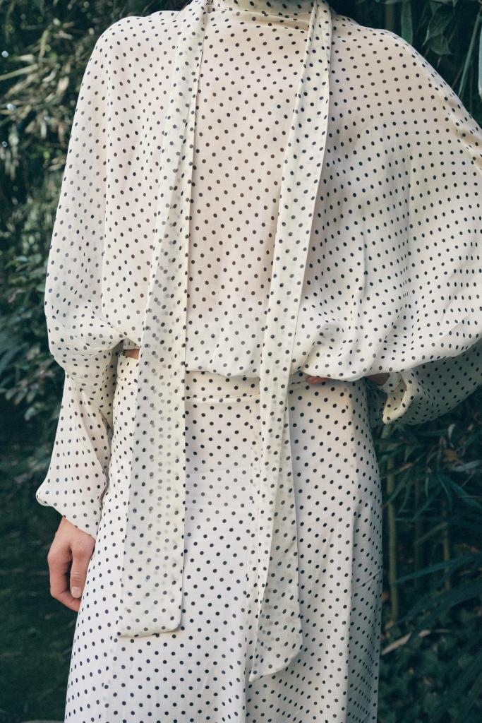 Zara ZW Collection Polka Dot Blouse