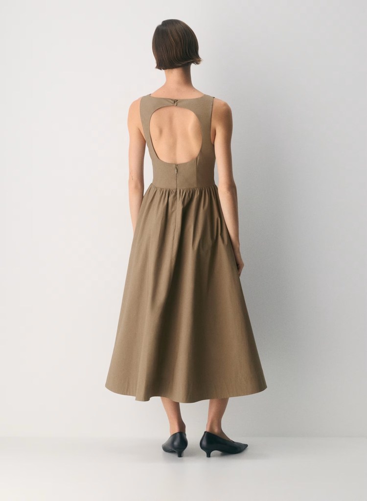 Aritzia Tina Poplin Dress back view