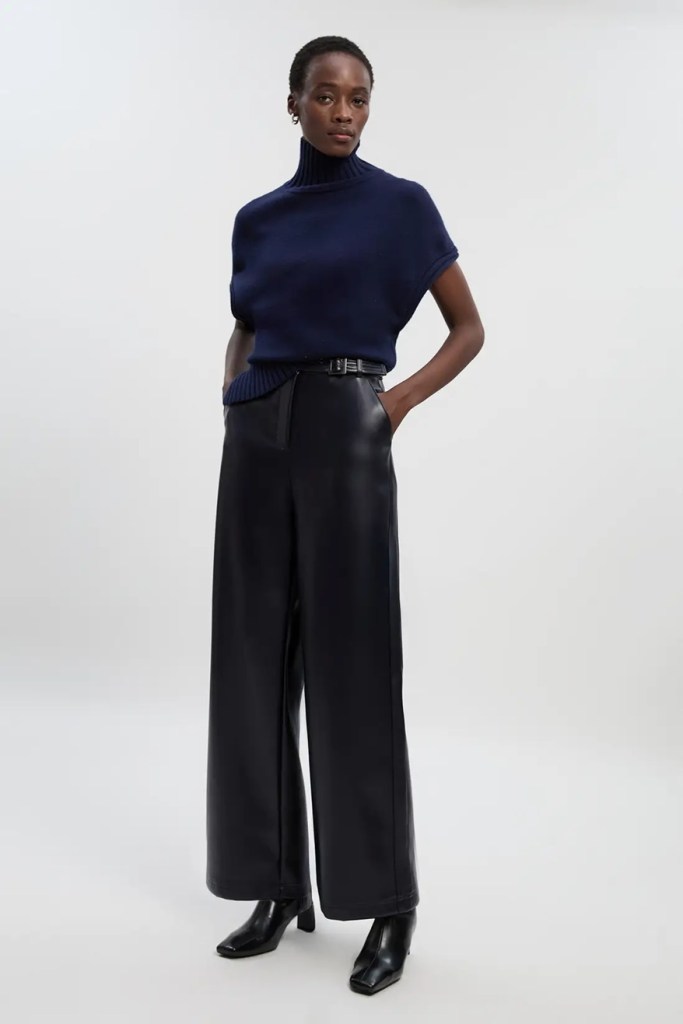 Karen Millen Faux Leather Belt Detail Trousers