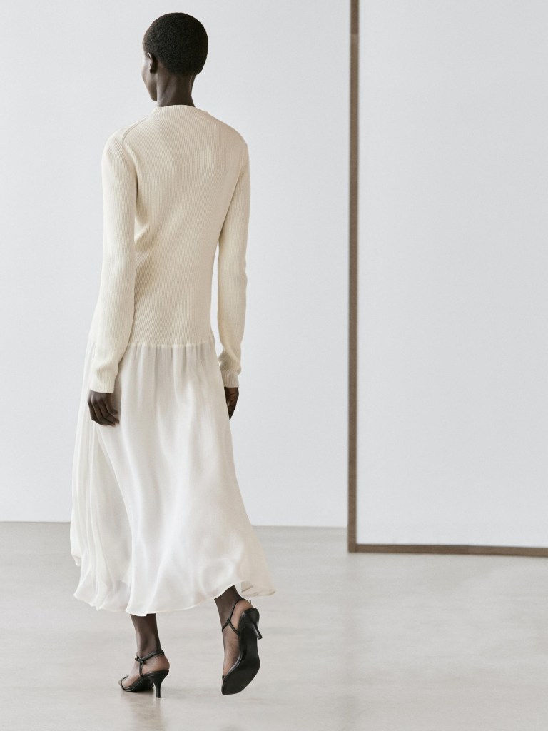 Massimo Dutti Knit dress with matching detail back view
