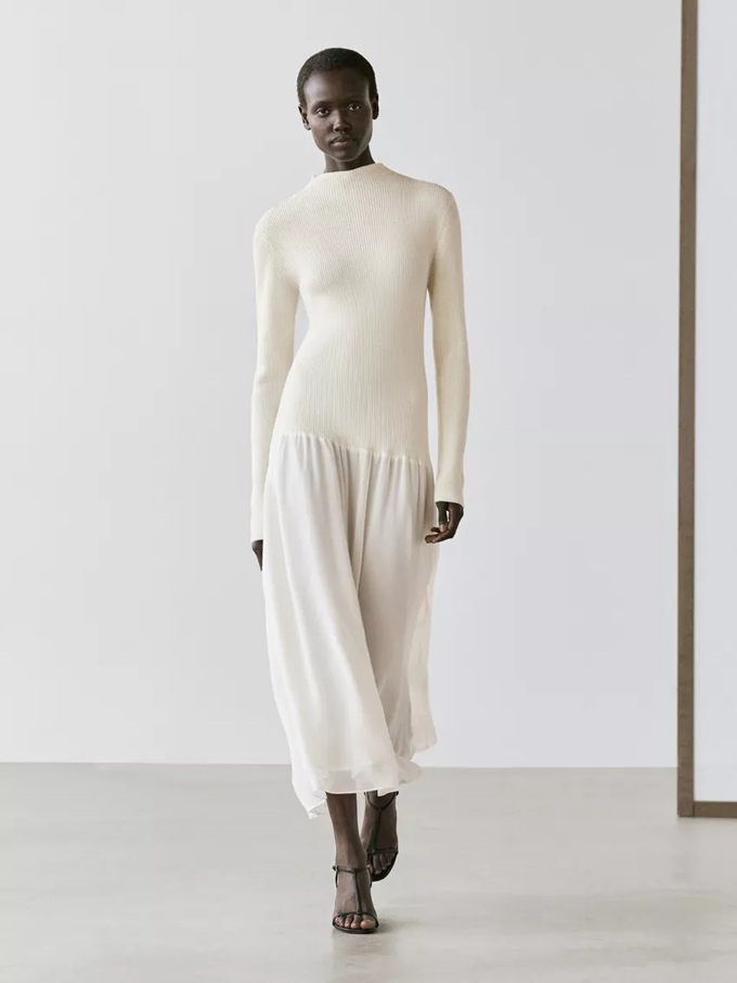 Massimo Dutti Knit dress with matching detail