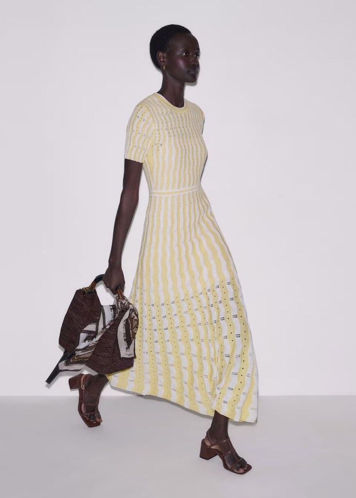 Me + Em Stripe Knit Maxi Dress