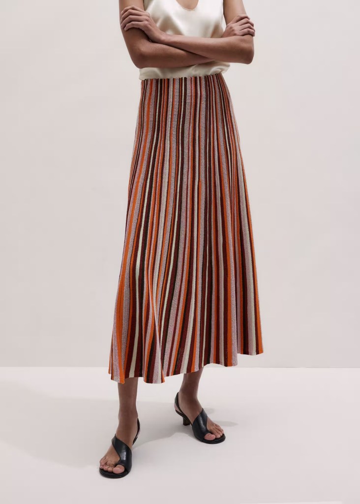 Me + Em Stripe Knit Maxi Skirt