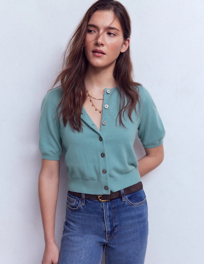Boden Cashmere Cropped Cardigan