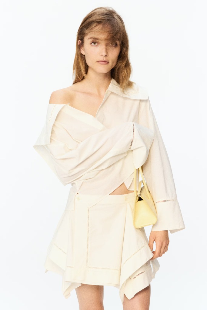 H&M Studio Draped-panel wrap skirt