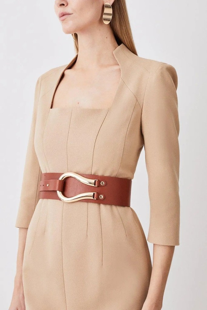 Karen Millen Leather Hardware Detail Waist Belt