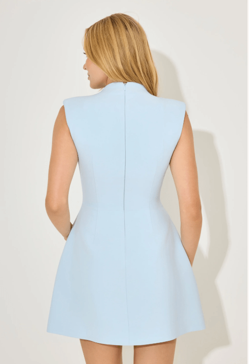 Odd Muse Sleeveless Button Mini Dress back view