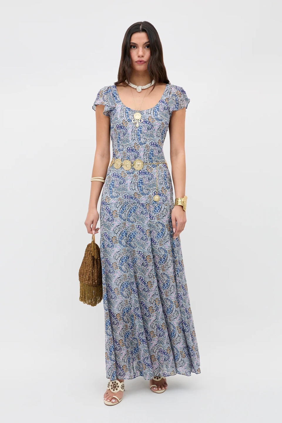 Cat Deeley Blue Paisley Dress This Morning May 2026 Fashion You Rixo Erianne Georgette Dress 