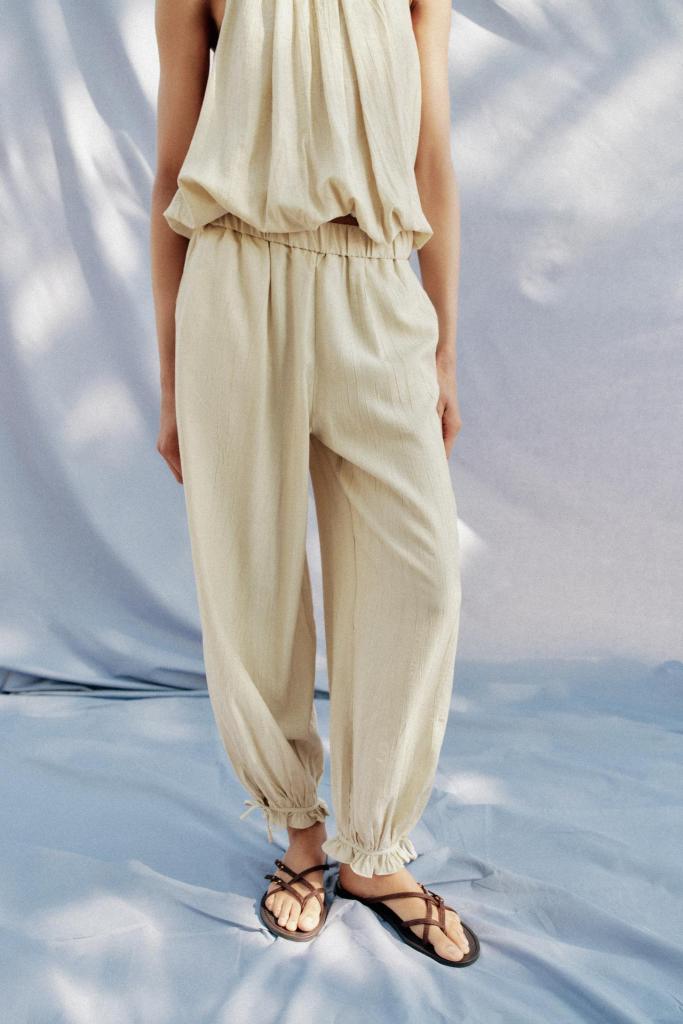 Zara Sarouel Trousers With Elastic Waist