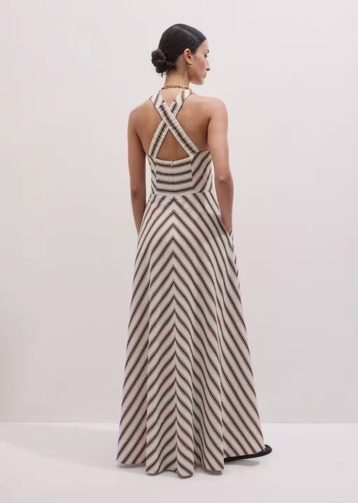 Me + Em Halterneck Maxi Dress back view