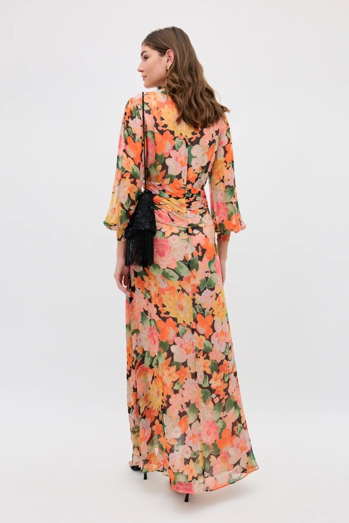 RIXO Meera Chiffon Gown back view v2