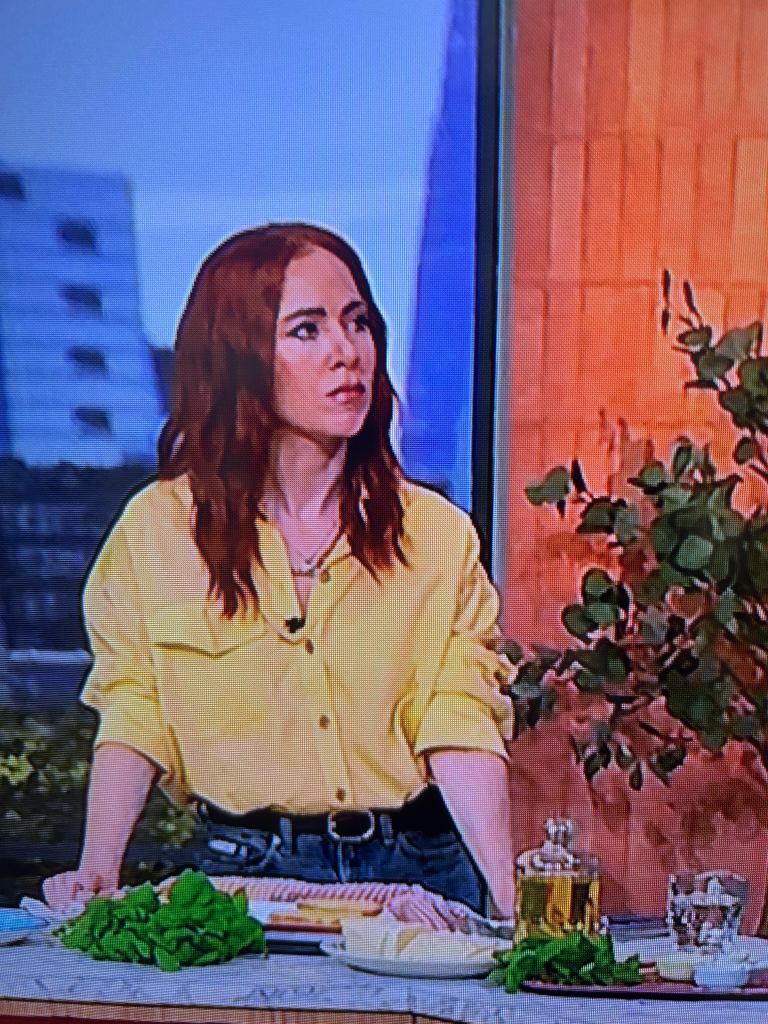 where to get all Angela Scanlon This morning outfits yellow one flap shirt what is Angela wearing 10 July 2026 Photo ITV