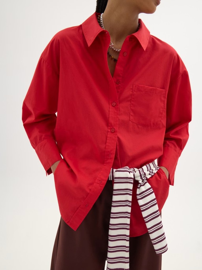 Hush Aria Cotton Poplin Bracelet Length Shirt