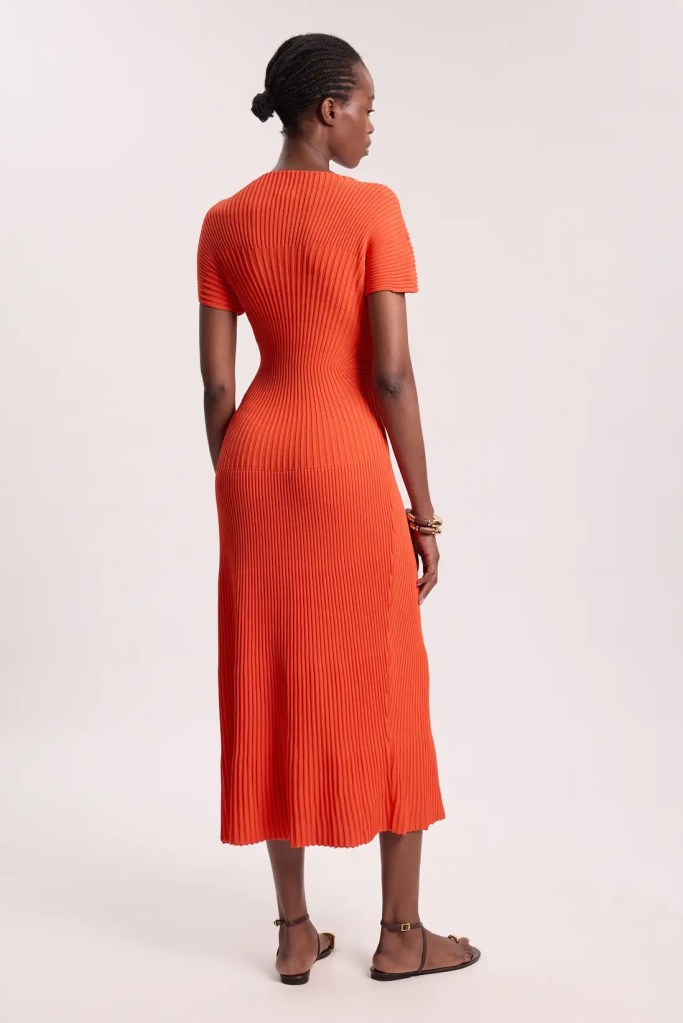 Karen Millen Stitch Detail Knit Midi Dress back view
