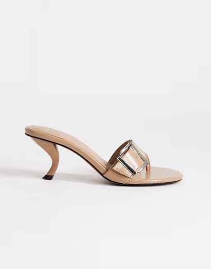 Topshop Nadine mid heeled mule with buckle