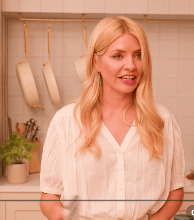where to get all Holly Willoughby outfits Together cream white blouse blue jeans what is Holly wearing 18 August 2026 Photo Holly Willoughby Together