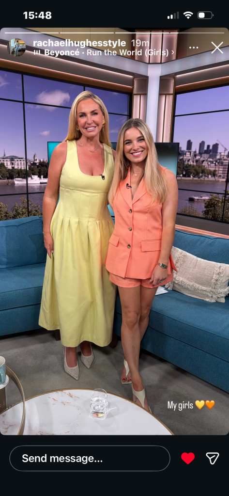 where to get all Josie Gibson This Morning outfits lemon yellow midi dress what is Josie wearing 3 August 2026 Photo Rachael Hughes