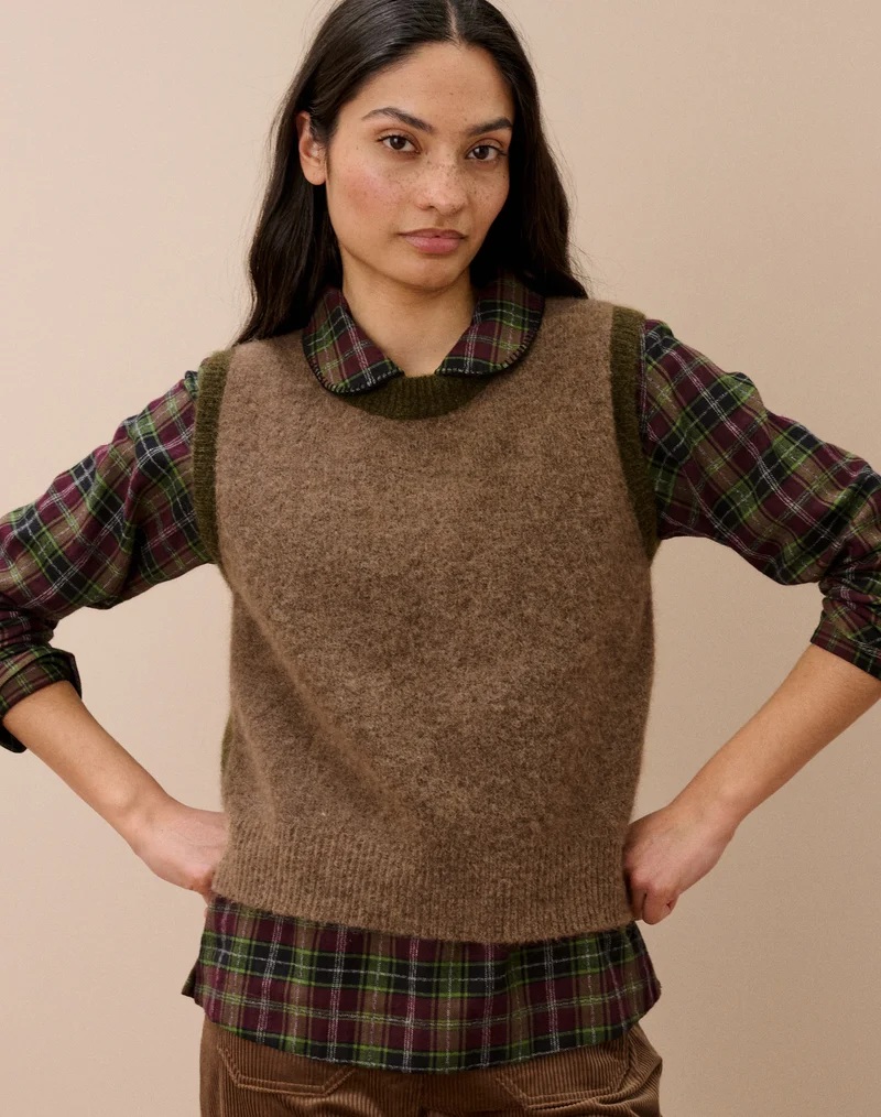 Brora Alpaca Colour Block Tank
