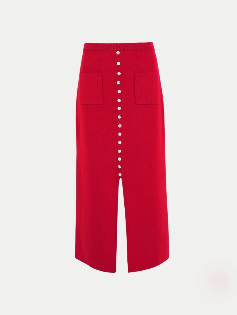 Jigsaw Cotton Button Knitted Skirt