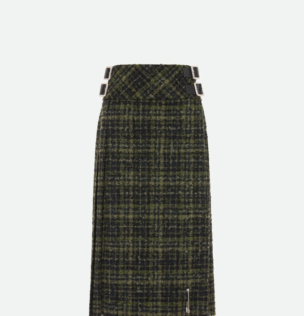 Le Kilt Bouclé Tweed Midi Kilt