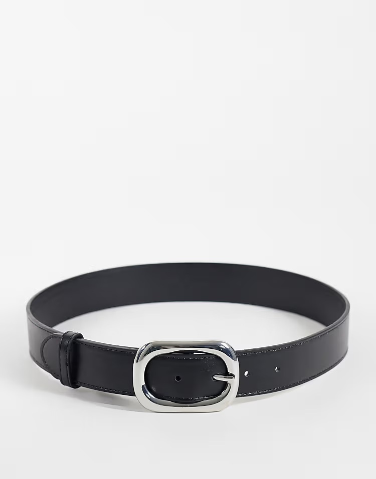 Mango rounded buckle belt