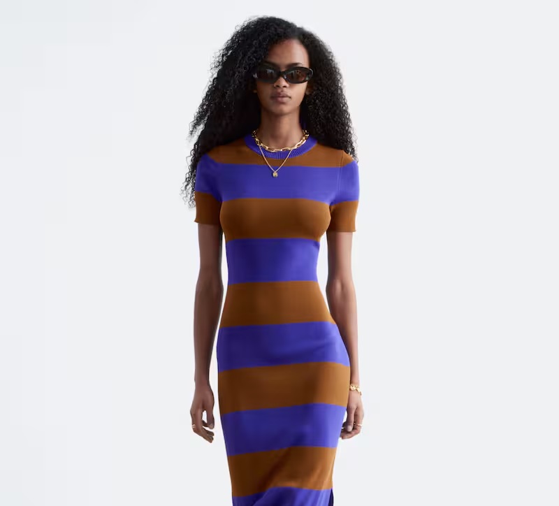 & Other Stories Ribbed Knit Long Dress