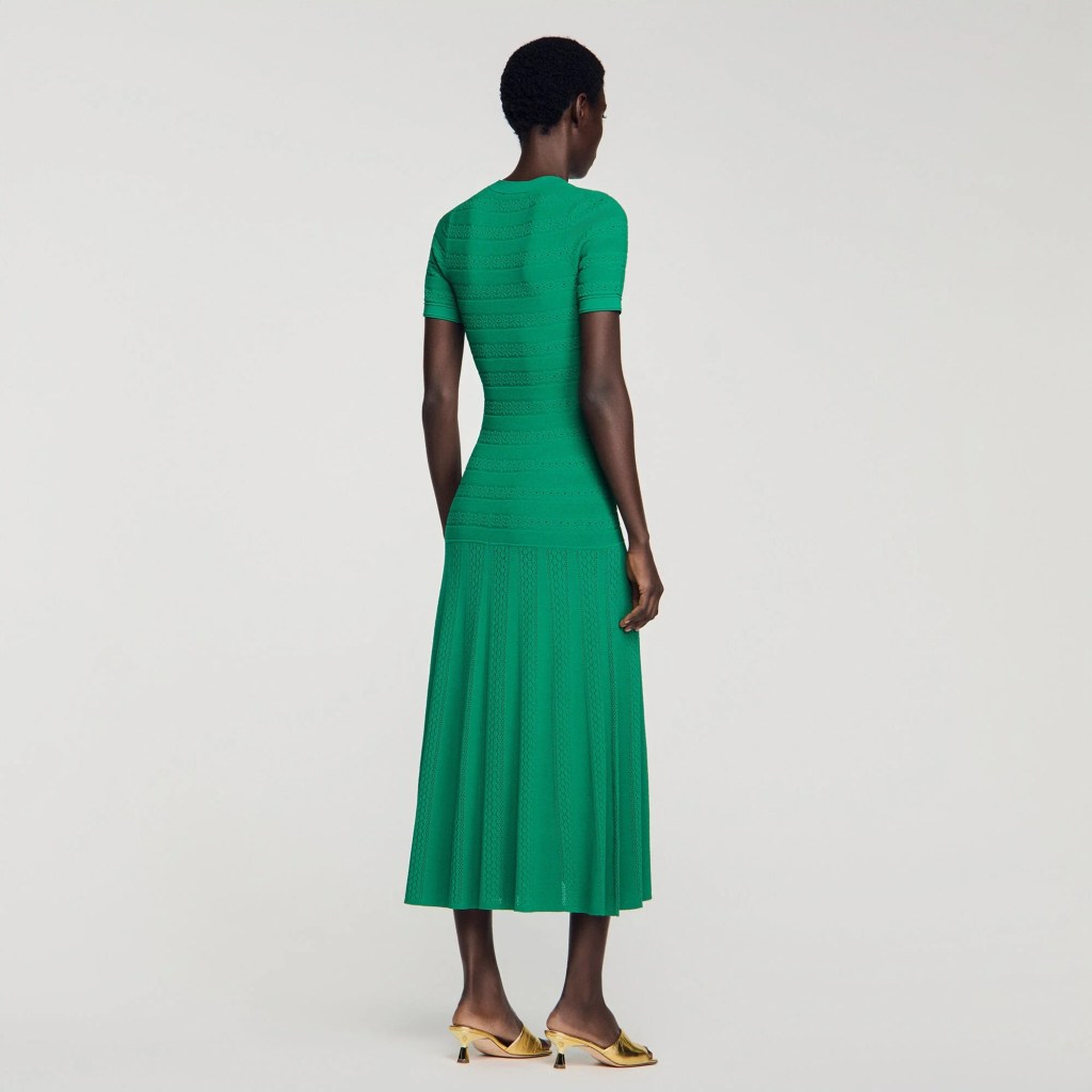 Sandro Paris Knit Maxi Dress back view