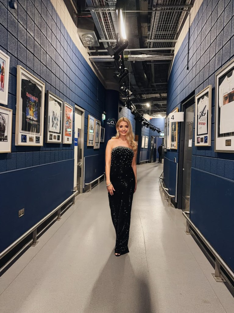 where to get all Holly Willoughby outfits NTAs black strapless embellished gown what is Holly wearing 8 September 2026 Photo Holly Willoughby