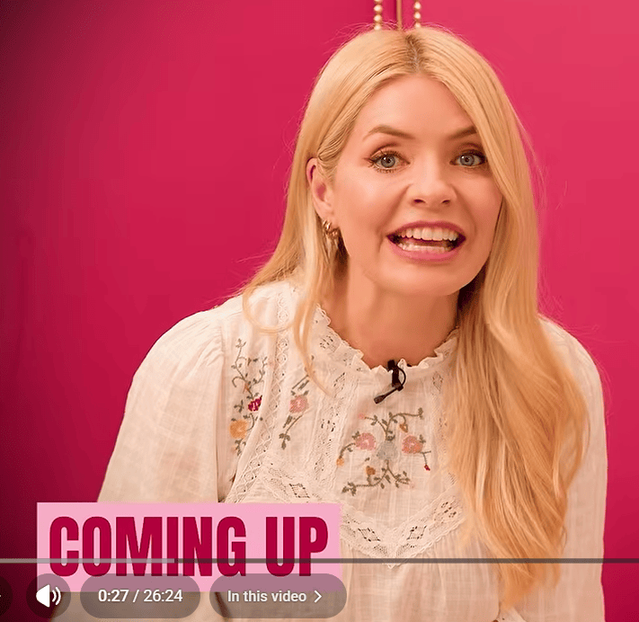where to get all Holly Willoughby outfits Together ecru floral embroidered and lace blouse blue wash jeans woven shoes what is Holly wearing 18 September 2026 Photo Holly Willoughby Together