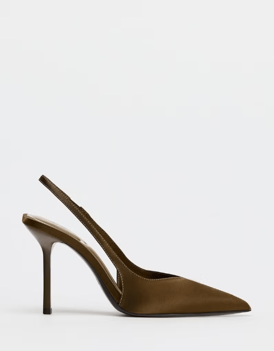 Zara Satin-effect Slingback