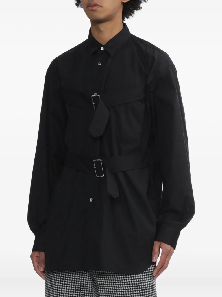 Comme Des Garcons buckled cotton shirt