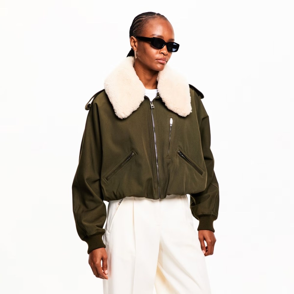 Givenchy Women's GIV Shearling Bomber Jacket