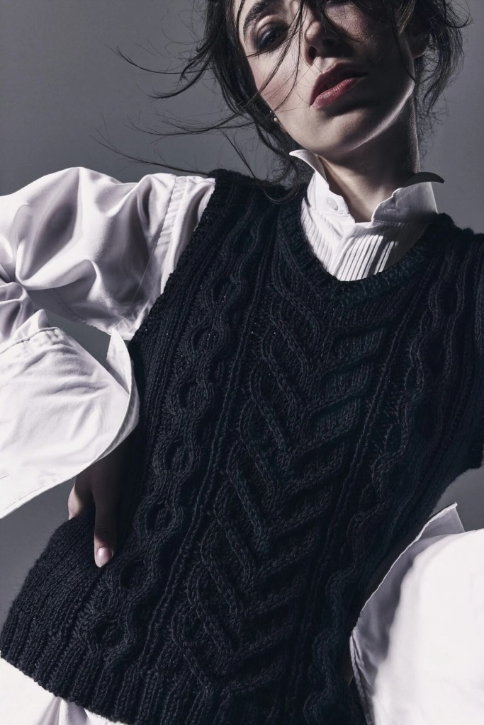 Judy R Clark Ebony Knitted Vest