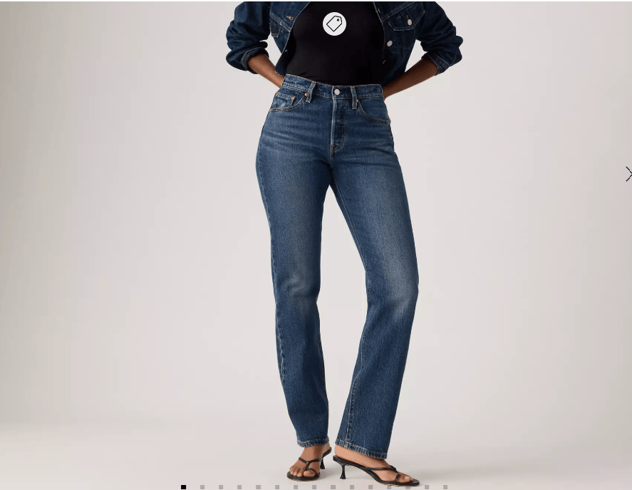 Levis 501 Curve Women's Jeans Cold Summer Dark Wash