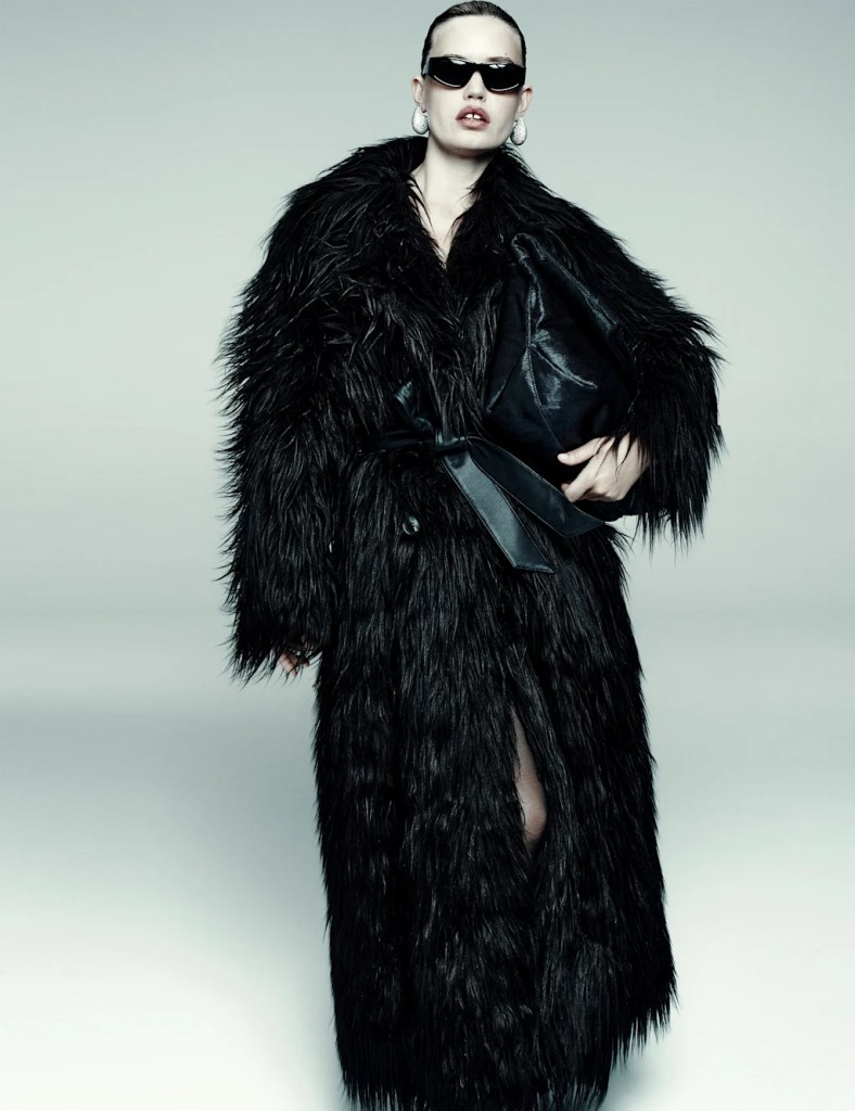 M&S x 16Arlington Faux Fur Collared Longline Trench Coat