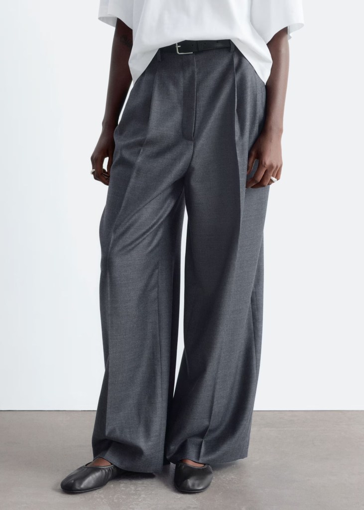 & Other Stories High-Waist Tailored Trousers